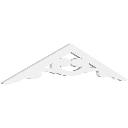 Ekena Millwork Pitch Robin Architectural Grade PVC Gable Pediment, 48"W x 10"H x 1"P (5/12) GPP048X010X100ROB